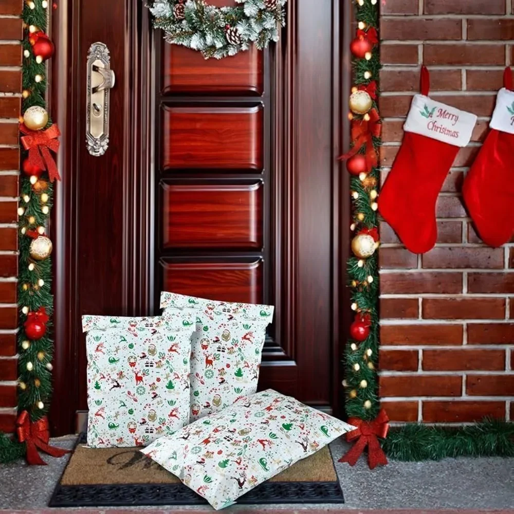 Christmas Print Poly Mailers